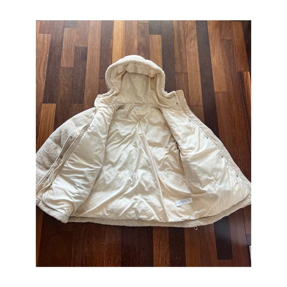 Good American Essential Sherpa Cocoon Hooded Jacket Size 2/Med - Picture 2 of 5
